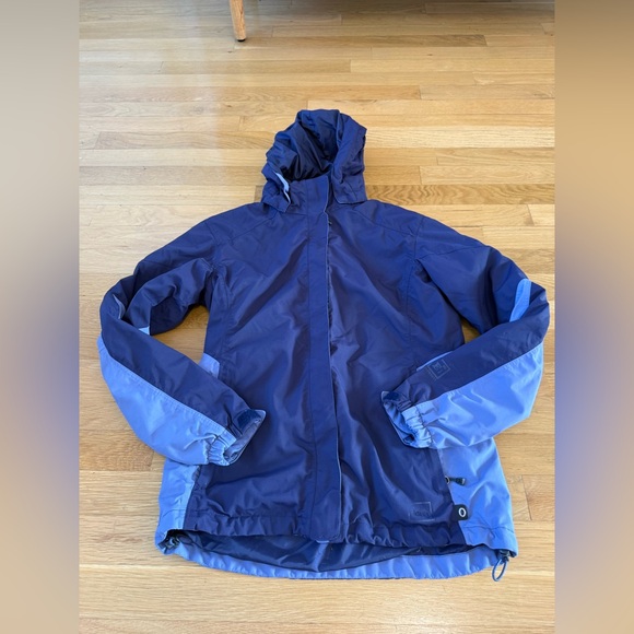 REI Elements Women’s XS Insulated Hooded Jacket - Purple/Blue - Fleece Lined - Picture 3 of 10